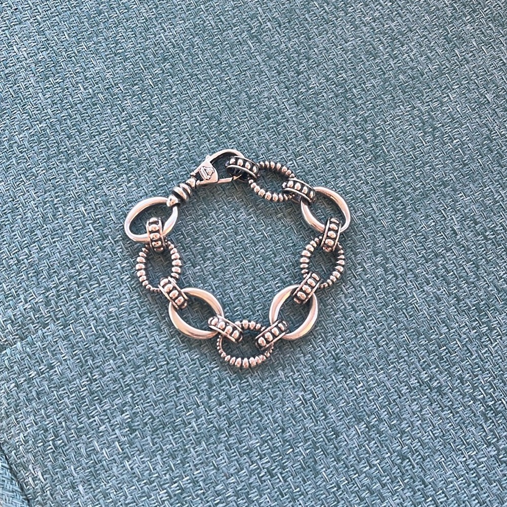 Oval fluted link bracelet